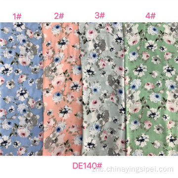 人造丝粘苏打印库存批量织物foral poplin